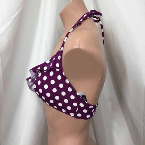 Marie Meili O Ring Polka Dot Bikini Top (D6) - Picture 2 of 5